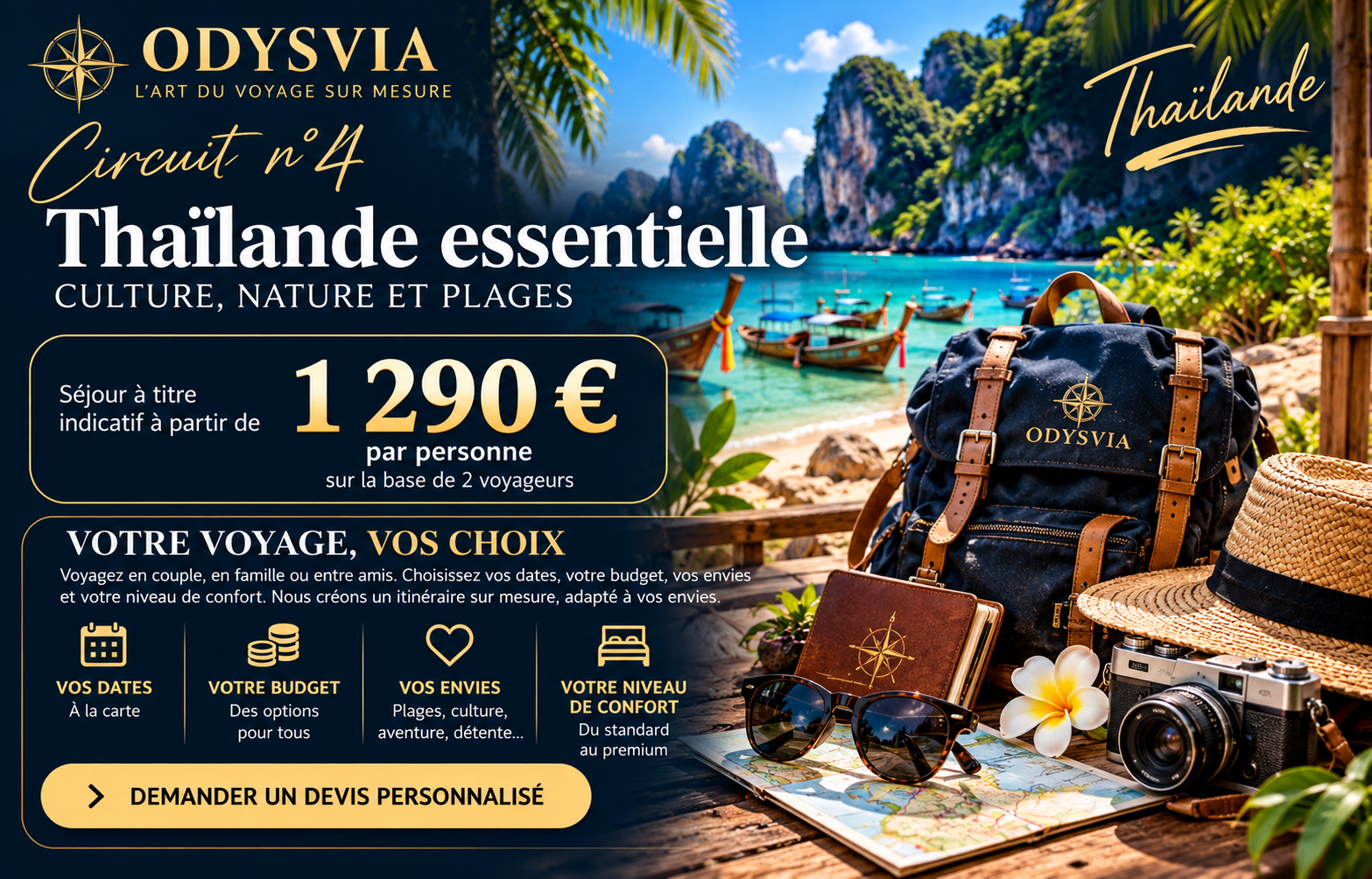 Circuit 4 Thaïlande essentielle — à partir de 1 290 euros par personne