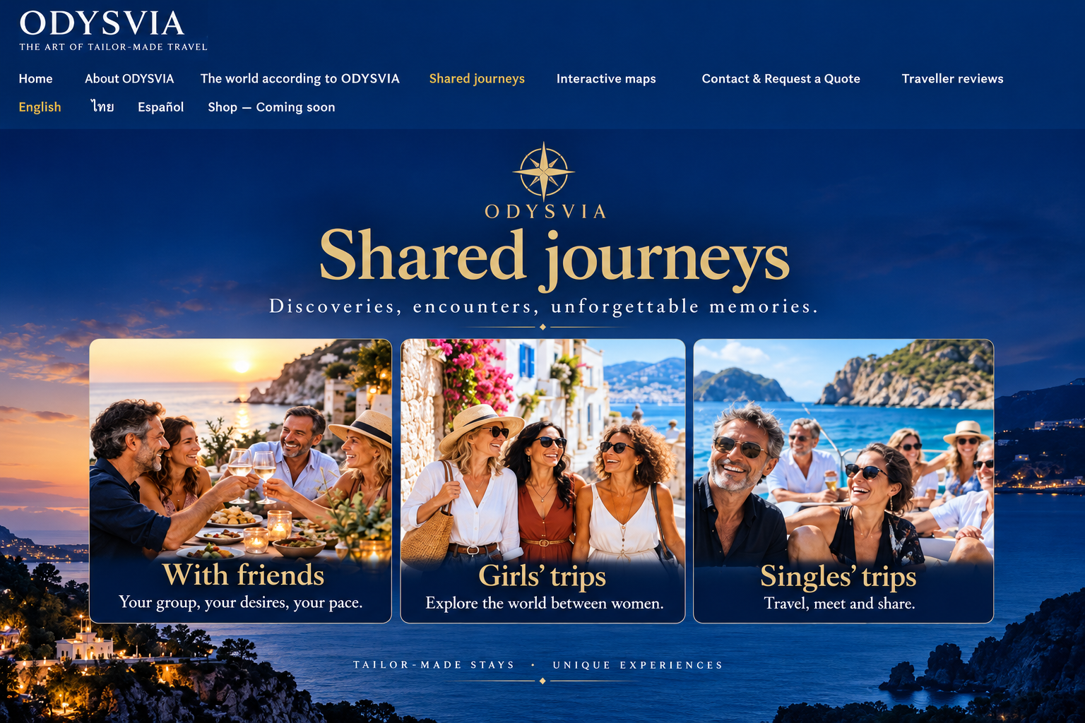 ODYSVIA shared journeys — with friends, with other women and with fellow singles