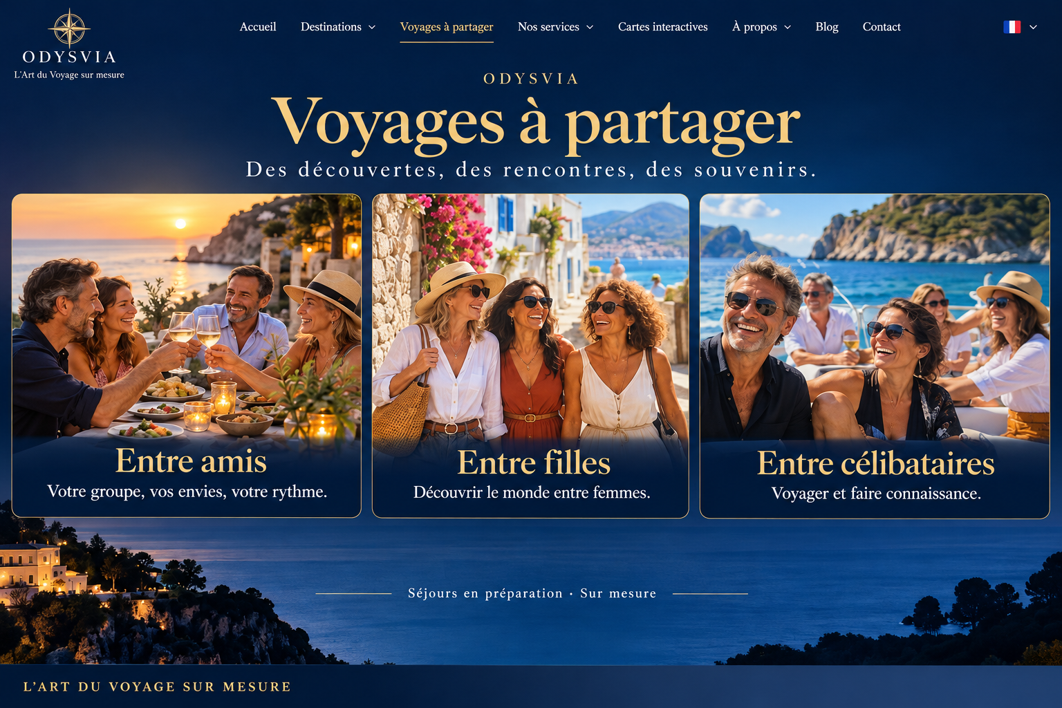 Voyages à partager ODYSVIA — entre amis, entre filles et entre célibataires